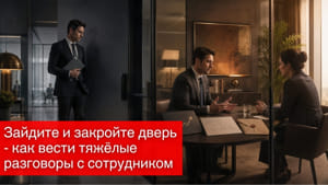 Зайдите и закройте дверь - как вести тяжёлые разговоры с сотрудником