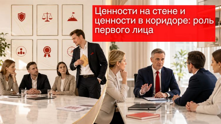 Ценности на стене и ценности в коридоре: роль первого лица